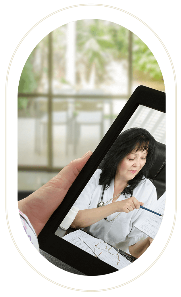 Image of tablet computer for telehealth